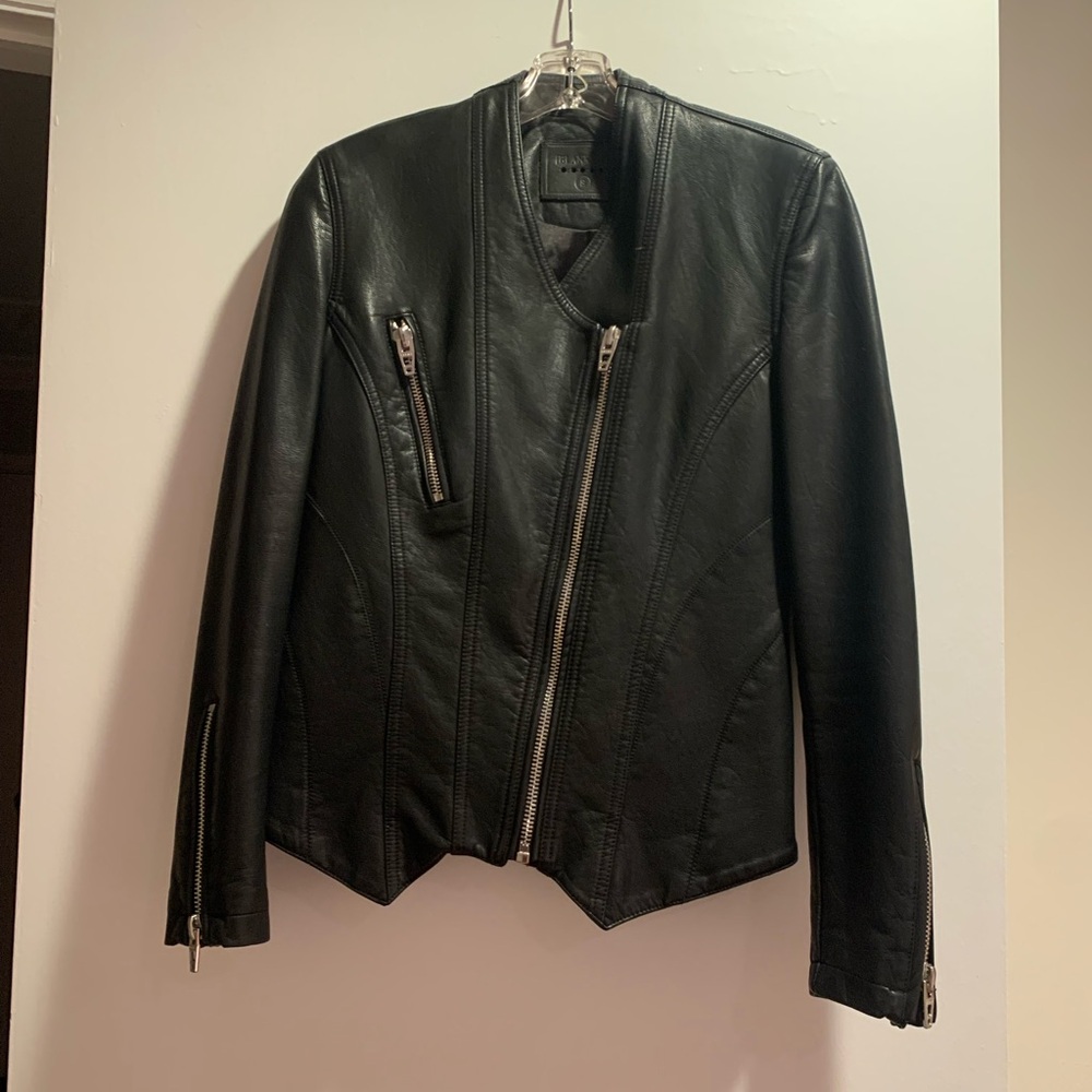 BlankNYC Black Asymmetrical Faux Leather Jacket - Women